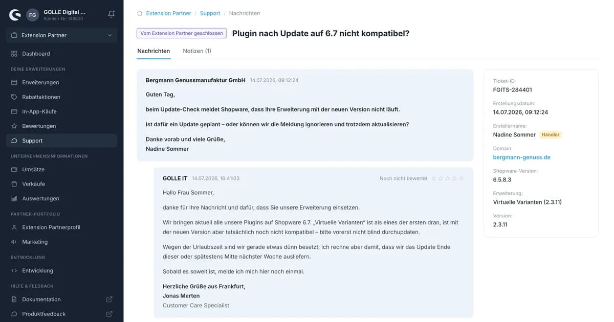 Shopware Support automatisieren: SEP-konform, mit KI und ohne Ticket-Chaos